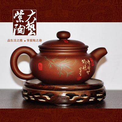建水紫陶的經典之作 大藝紫陶沈衛(wèi)旭書畫紫陶壺與仿古紫壺茶具鑒賞
