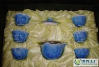 品味茶藝之美 特價(jià)混批7頭手抓蘭結(jié)晶釉功夫茶具，家居雅韻新選擇